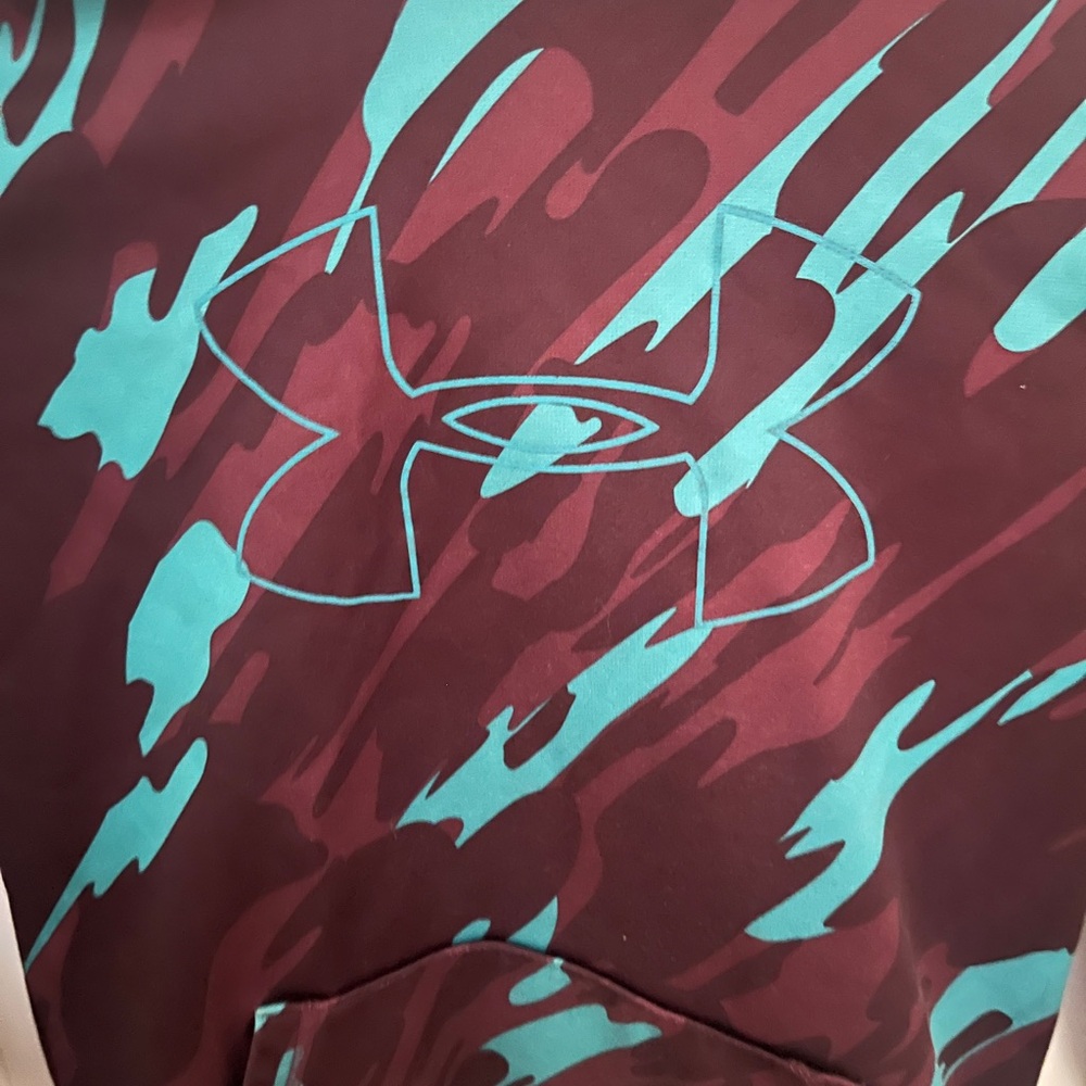 Under Armour Burgundy and Aqua Hoodie